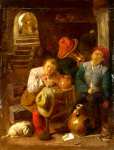 Style of Adriaen Brouwer - Four Peasants in a Cellar